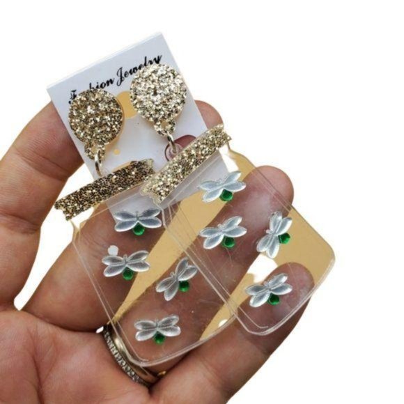 Lightning Bugs Mason jar statement earrings - Picture 2 of 6
